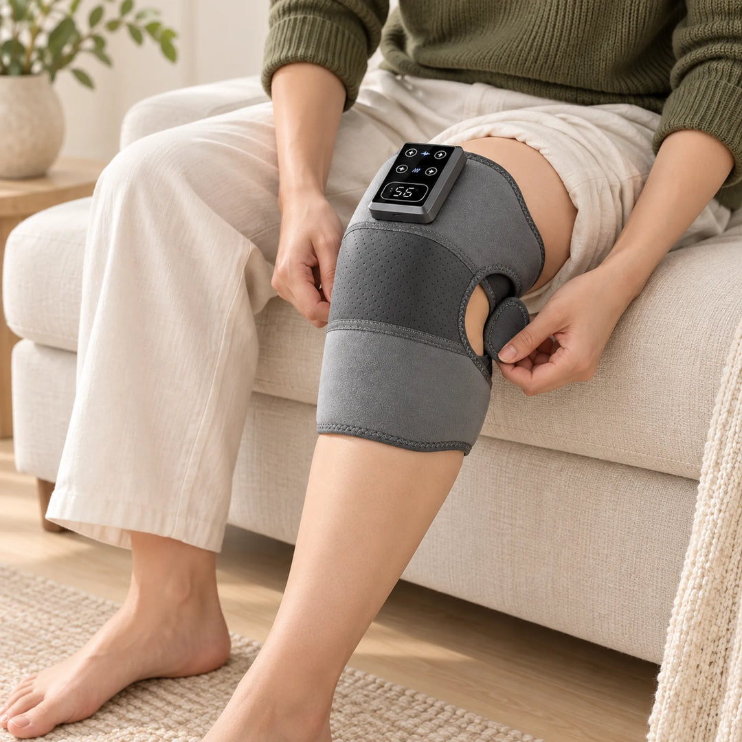 Rechargeable Heat &amp; Vibration Wrap Massager — everyday setup