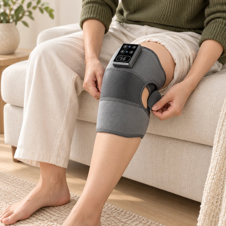 Rechargeable Heat &amp; Vibration Wrap Massager — everyday setup