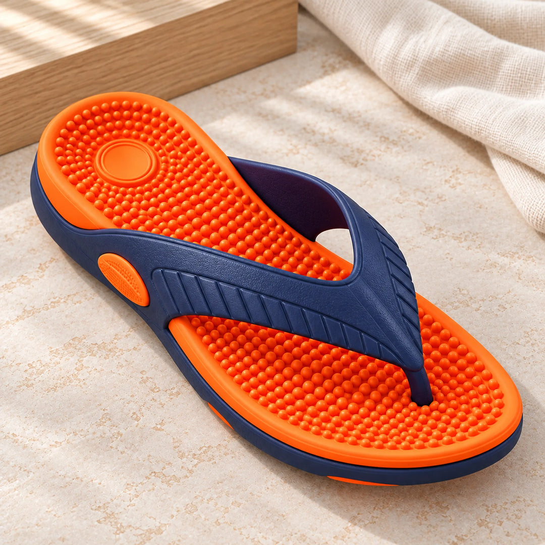 Textured Massage Thong Sandals — detail
