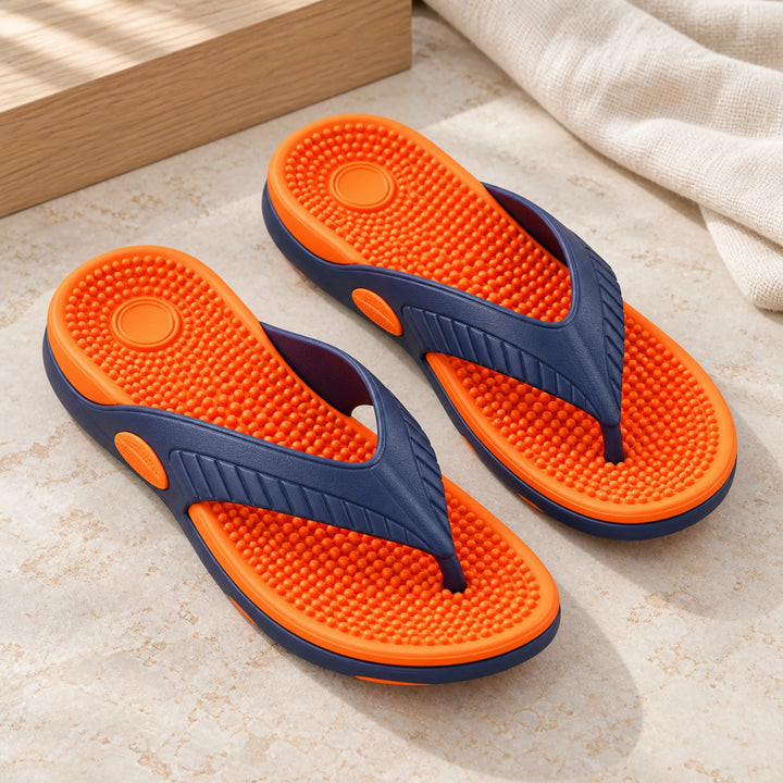 Textured Massage Thong Sandals — selected color pair
