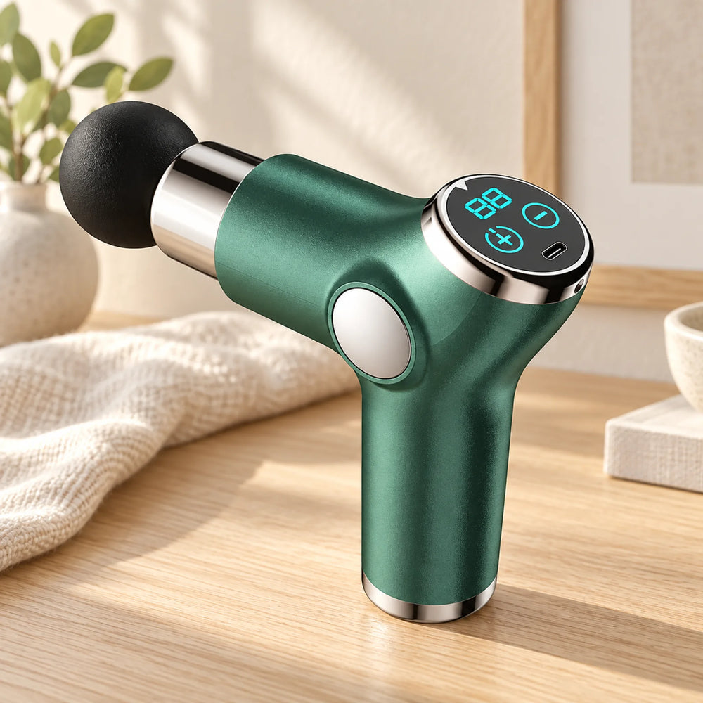 Compact Massage Gun — lcd green
