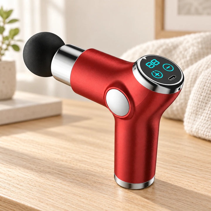 Compact Massage Gun — lcd red