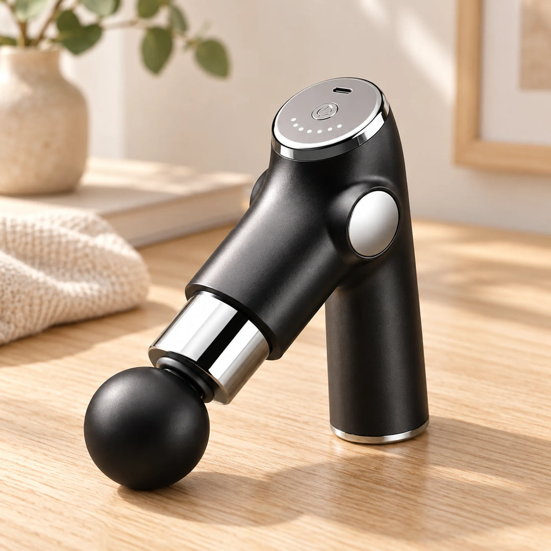 Compact Massage Gun — turn black