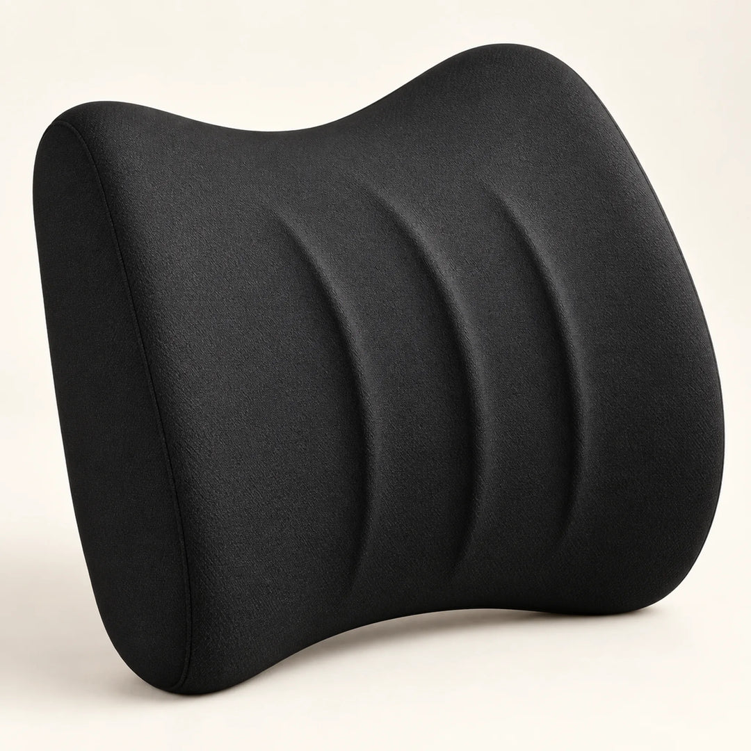 Black lumbar cushion