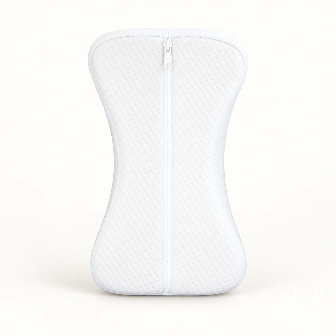 Contoured Side-Sleeper Knee Pillow — zip detail