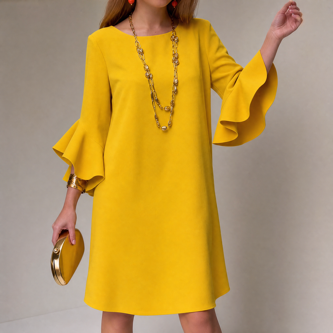 Statement Bell Sleeve Mini Dress | Clova Women's Fashion