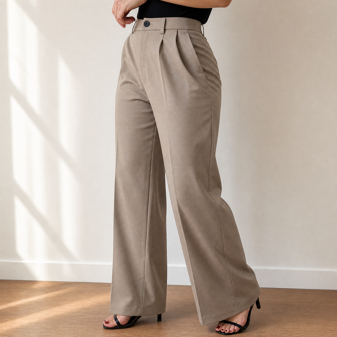 High-Waist Wide-Leg Trousers for Effortless Polish | Clova Women's Fashion