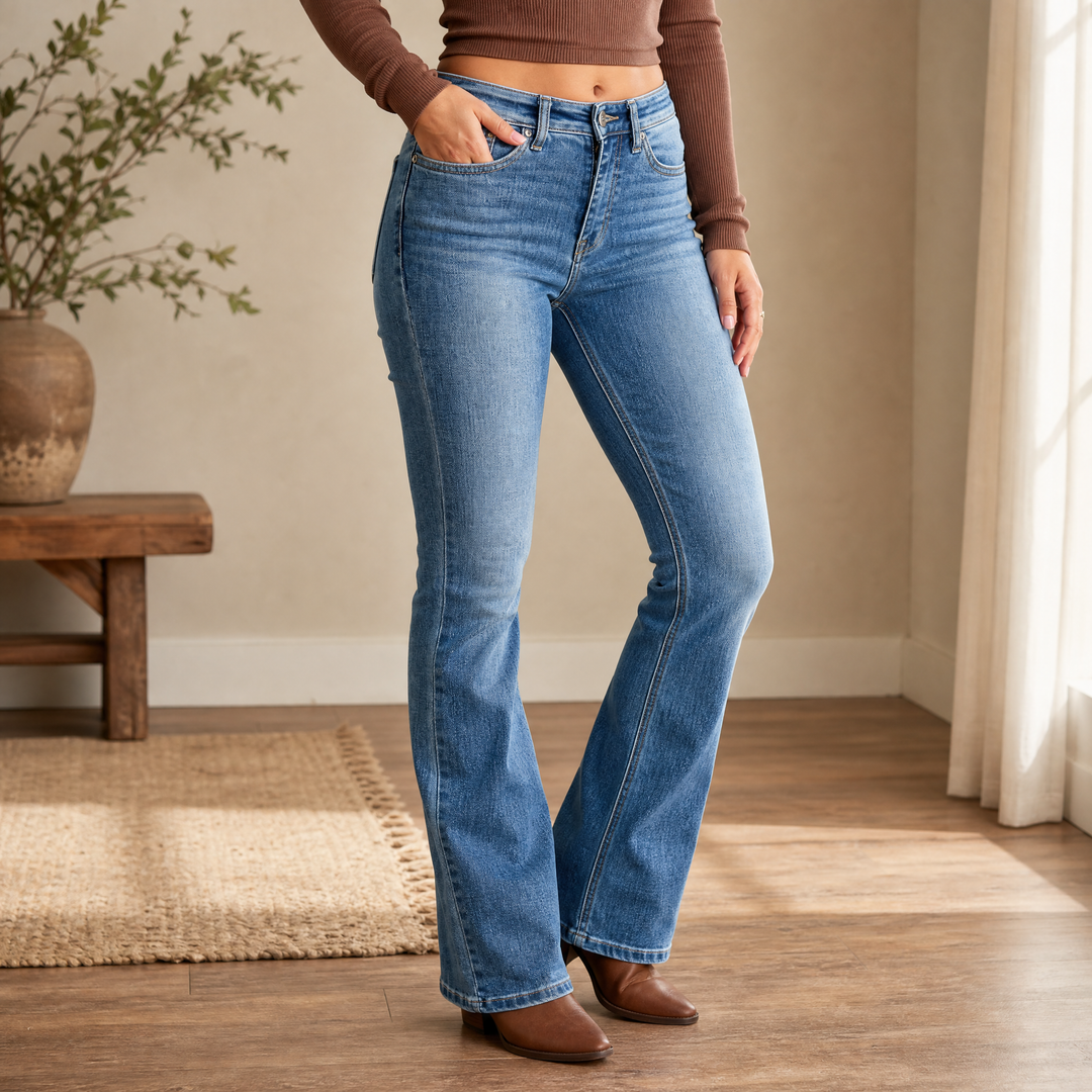 Denalia Tummy-Smoothing Bootcut Jeans | Clova Women's Fashion