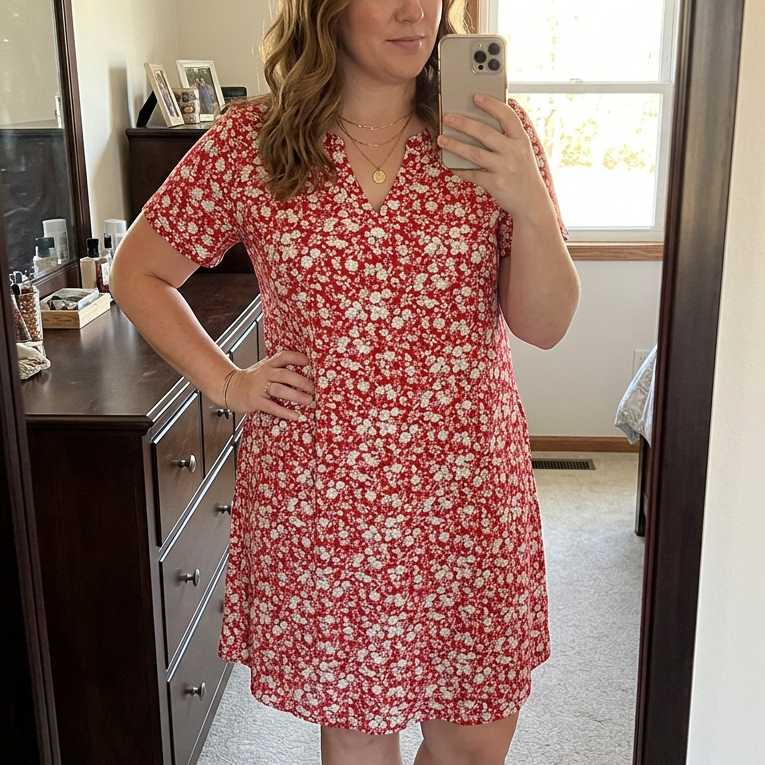 V-Neck Floral Dress with Pockets | Clova Women's Fashion
